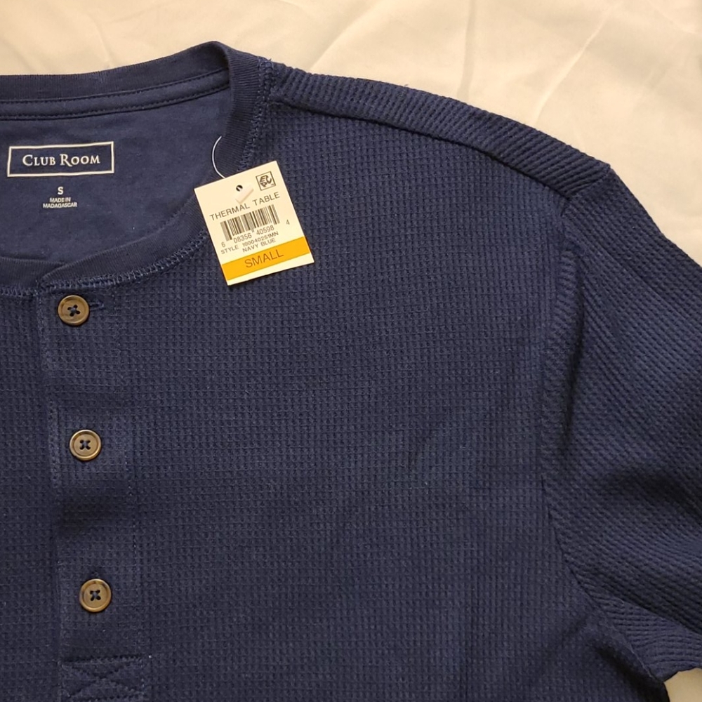 Club Rm Henley thermal navy blue - Picture 8 of 16